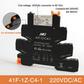 Din Rail Slim Relay Module 41F - 1Z - C4 - 1 Integrated PCB Mount Power With Holder 12V 24V ACDC 220V - Visuel 8 | SAMAG