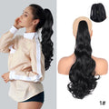 Synthetic Claw Clip On Ponytail Extension 22Inch Long Straight Wavy Ponytail Hair Ponytail With Claw Clip On Ponytail For Women