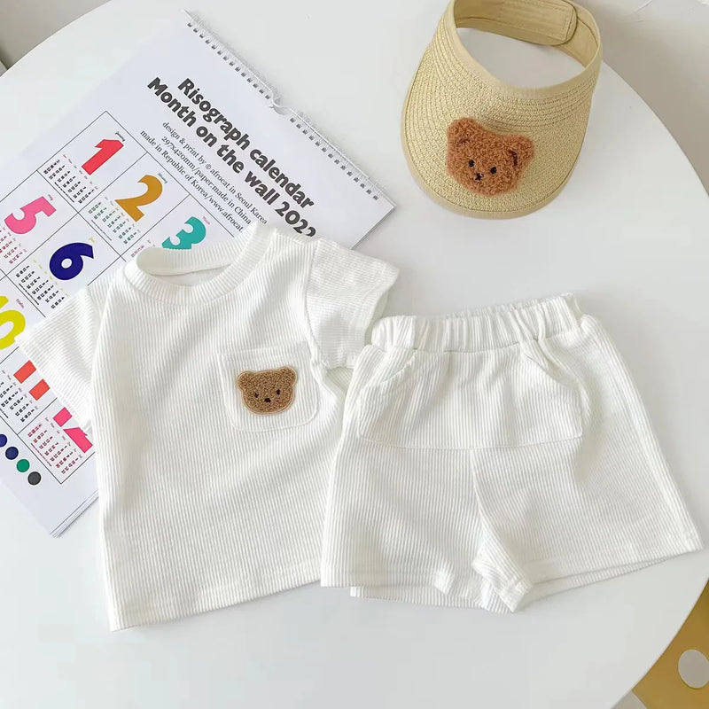 Solid Color Tracksuits Children Fashion Casual Short | SAMAG