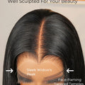 Widow's Peak M Hairline 13x6 HD Lace Front Wig 100% Human Hair Wig Silky Straight 13x4 HD Lace Frontal Wig Bleached Knots HD Wig