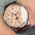 Automatic Watch for Men Multification Date Day Month Year 316L Mechanical Men's Watch Polished Case Day/Night Indicator 42mm