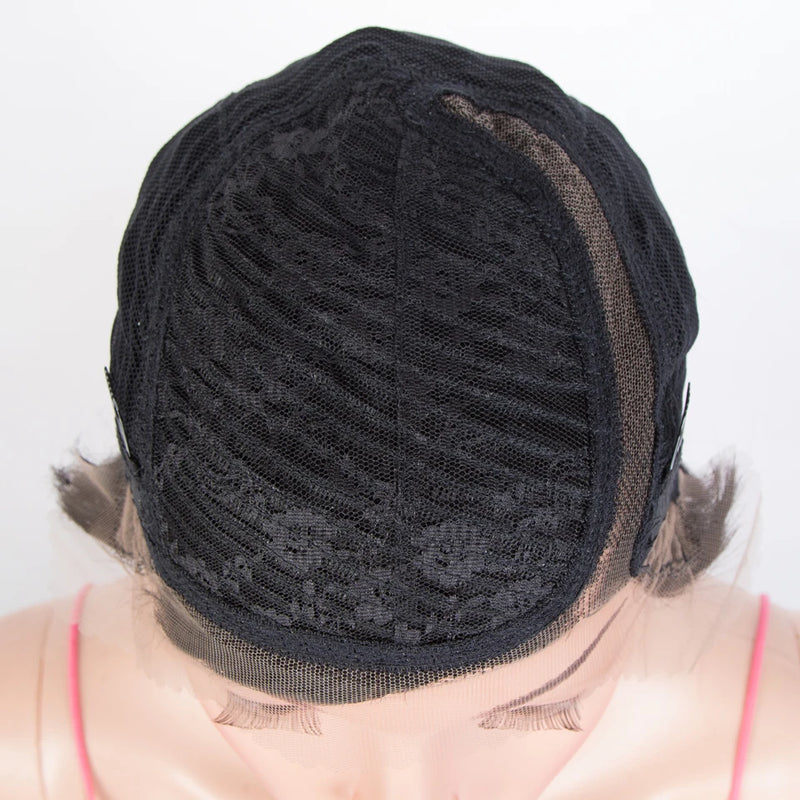 Lekker Black Short Pixie Cut 13X1 C Part Lace Front 100% Human Hair Wigs For Women Glueless Brazilian Remy Hair Straight Wigs