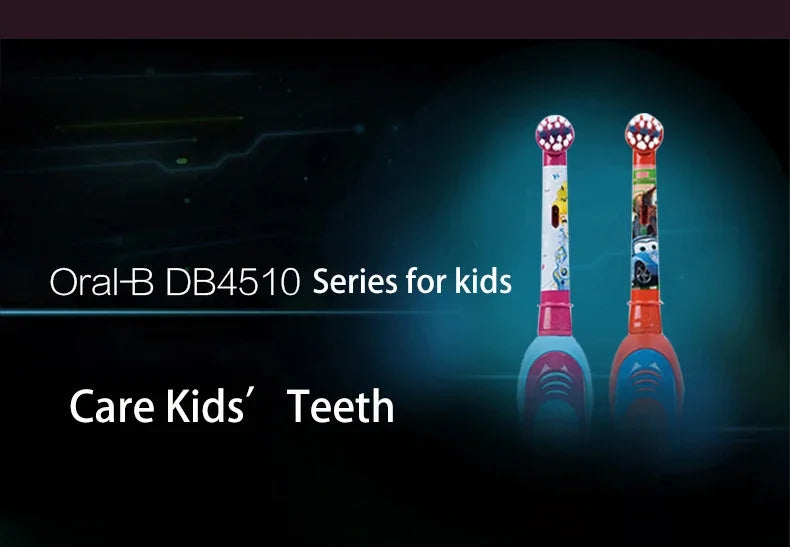 Oral B DB5510K Electric Toothbrush Children Rotary Teeth Brush Soft Bristles 2Min Timer Waterproof Battery Powered For 3-12 Ages