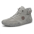 CLOHOO Hand-Sewn Octopus Design Men's Short Boots High-Top Leather Riding Boots Stylish Men's Footwear