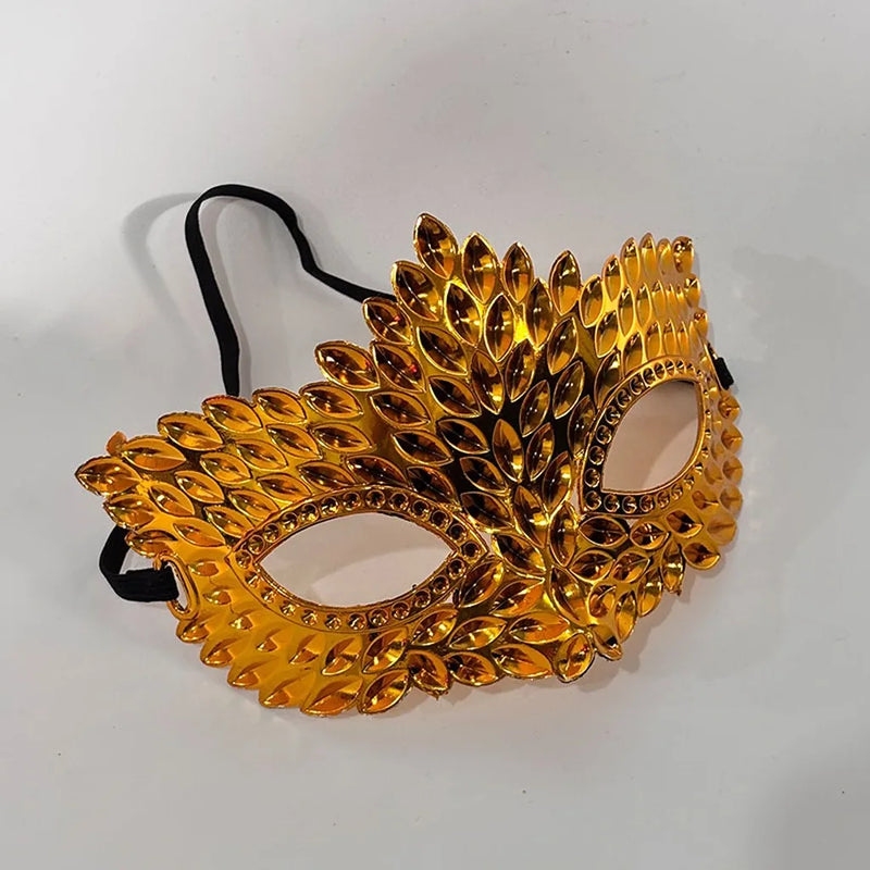 Plastic Halloween Mask Electroplated Decorative Costume Mask Party Masquerade Mask Delicate For Birthday Party Carnival Parade