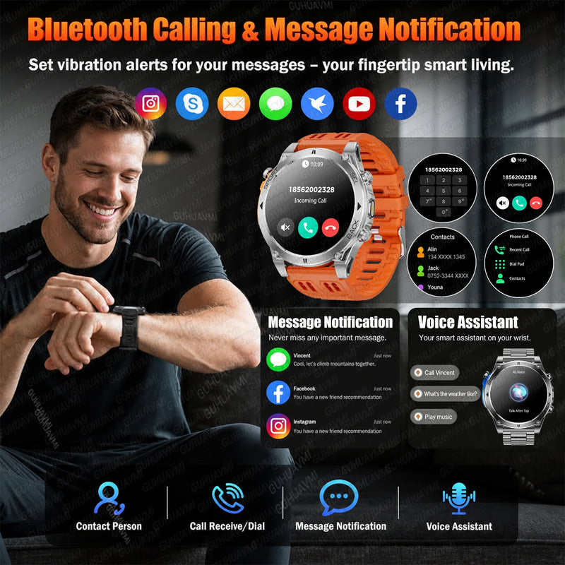 2026New T-RX4 Ultra GPS Smart Watch For Men 6-star GPS Positioning 10ATM Waterproof 850mAh Battery Compass 170+Sports Smartwatch