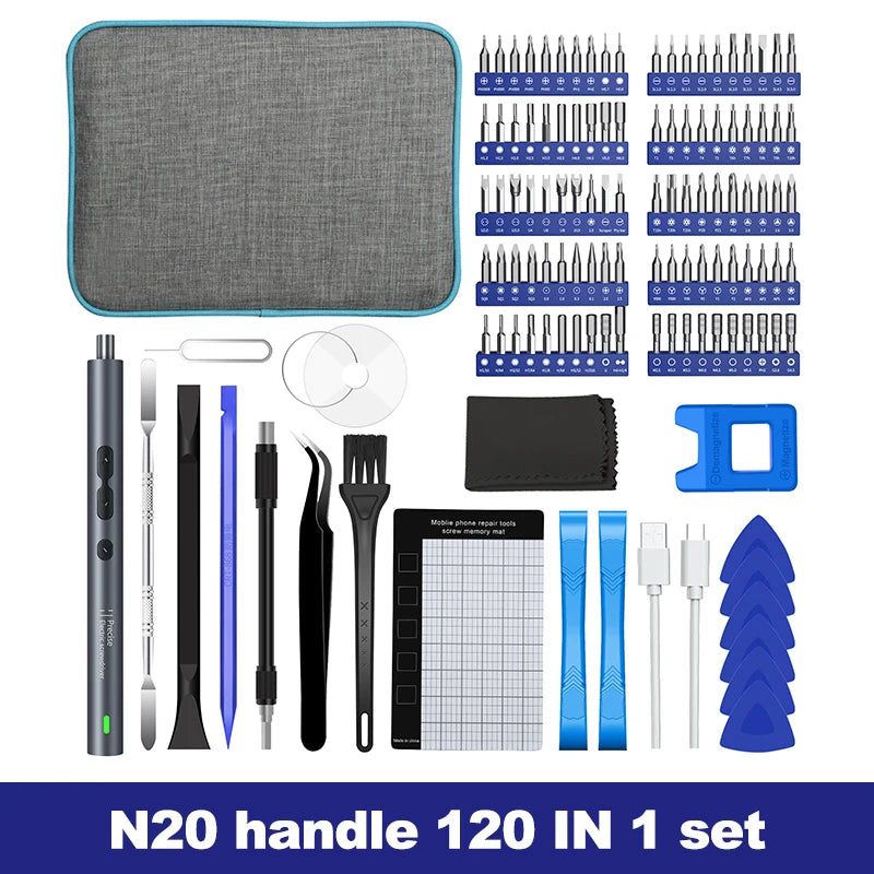 28/62 in 1 Electric Screwdriver Set Precision Power Tool Kit Rechargeable Wireless Mini Small Bits for - View 11 | SAMAG