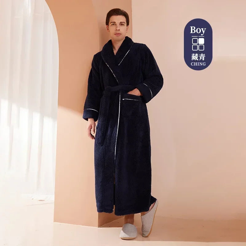Fashionable double-sided thick plush nightgown women | SAMAG