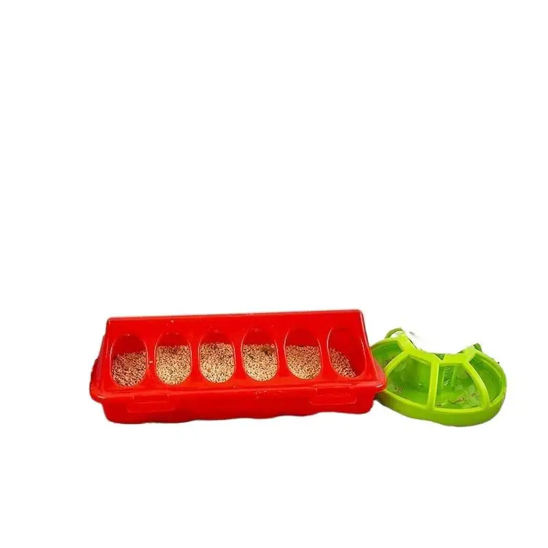 Poultry Thickened Feeder And Drinker Water Food Dispenser Automatic Chicken Birds Chick Waterer Feeding Rutin Chicken Trough