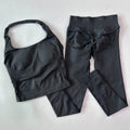 1-2pcs Gym Set Women Backless Tank Tops High Waist Scrunch Seamless Shorts High Waist Yoga Leggings Workout Sets Gym Suit