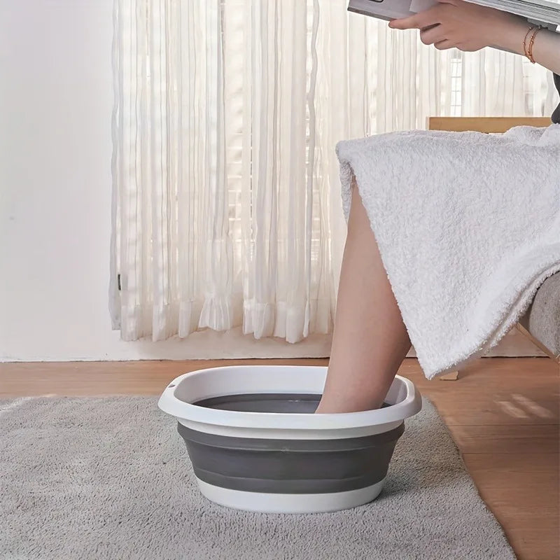 Folding Bowl Foot Bath Portable Wash Basin for Travel Silicone Folding Bowl Pedicure Tubs Foldable Basin Portable Foot Bath