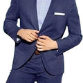 2 Pieces  Men's Casual Suit Single Breasting  Lapel Groomsmen with Short  for Wedding (Blazer+Pants)