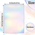 20/40Pcs A4 Holographic Rainbow Vinyl Sticker Paper for Inkjet & Laser Printers Self-Adhesive Waterproof Holographic Label Paper
