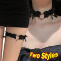 Fashion Cute Women Elastic Garter Belts Heart Leg Neck Ring Gothic Punk Girls Adjustable Thigh Stokings - Visuel 5 | SAMAG