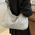 Trendy Women's Soft Cloth Shoulder Bag Solid Color Student Casual Style Big Handbags Crossbody Bags for Women Shoulder Hobos Bag