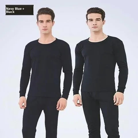 Thickened Fleece Warm Underwear Set for Men And Women Seamless Cotton Wool Shirt Large Size Winter Thermal Autumn Clothes