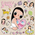 YuY Stickers INS-style Sticker Journal Sticker Cute Girl Stickers Cartoon Figure Laptop Phone Case Decal наклейки