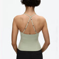 ANK Air Summer Top with Solid Color, Black and White Powder, Wide Shoulder Strap, I-Shaped Tank Top, Women's Sports, Daily Wear