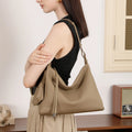 HIFASHION Genuine Cowhide Leather Hobo Bag Women Soft Half Moon Underarm Shoulder Purses Elegant Commuting Crossbody Handbags
