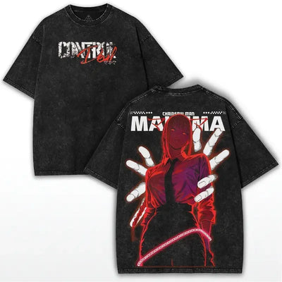 Hot Anime Chainsaw Man Makima Print T-shirt Men Women | SAMAG