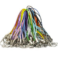 100pcs Polyester Lanyard Single Ring Lobster Clasp Rope Keychains Hooks Mobile Phone Strap Accessories Key Ring