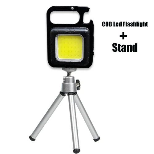Mini LED Flashlight Keychain Light Multifunctional Portable COB Camping Flashlights USB Charging Work Lights fishing Lanterna