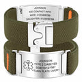 Personalized Medical Alert Bracelet for Men Customized Elastic Strap Stainless Steel ID Engraved Medic - Visuel 20 | SAMAG