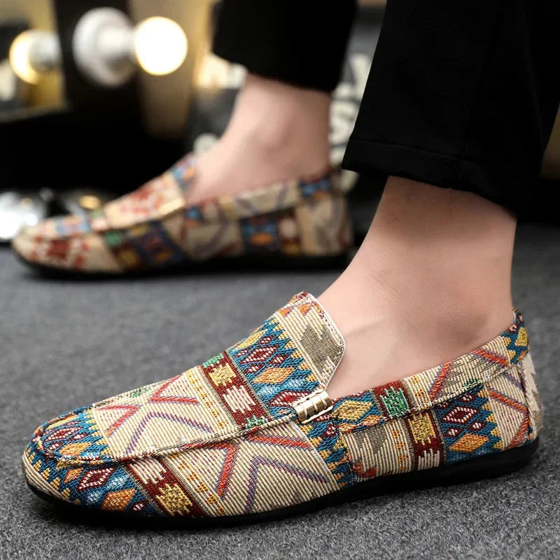 Summer Outdoor Men's Casual Shoes Breathable Man Loafers Lazy Shoes Comfortable Walking Sneakers Non-slip Flats Driving Shoes
