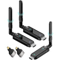 1x1 1x2 1x4 Wireless HDMI Extender Transmitter&Receiver Dongle Adapter，for Screen Sharing with Cameras,Laptops,TVs& Monitors