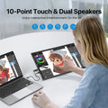 UPERFECT Portable Monitor Touchscreen 15.6" 100% SRGB 1080P with Speaker Kickstand Touch Display USB-C HDMI Ultra-Slim Second Screen for Laptop MacBook Surface PC Phone