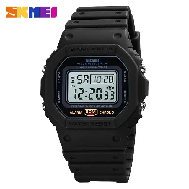 1628 Luxury Digital Men Watches Sports Waterproof Electronic Wristwatches Military Back Light Clock 1988 - Visuel 10 | SAMAG