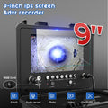 Sewer Pipe Inspection Camera 9“ IPS +Dual-Lens 1080P Sewer Camera +Meter Counter+5/7MM Fiberglass Cable+512HZ Self-leveling