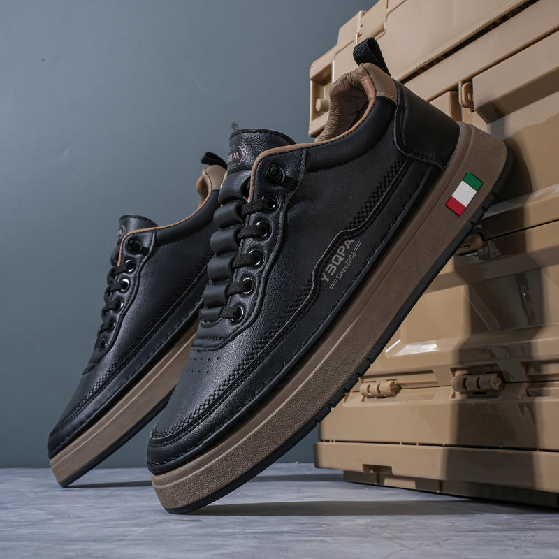 Men's Casual Shoes, Low-Top Lace-Up Sneakers, Trendy and Fashionable Versatile Sneakers