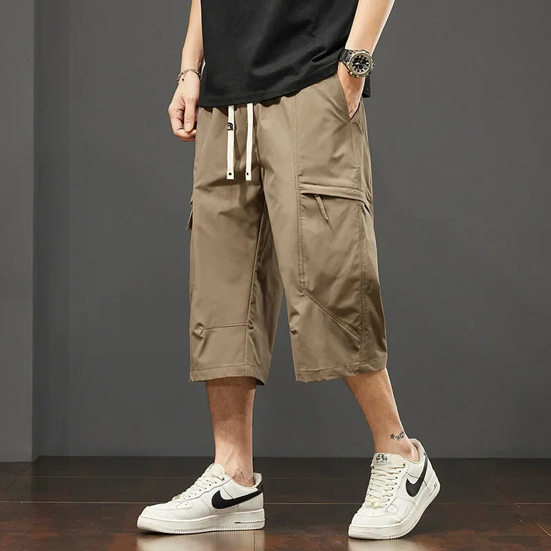 Cargo Shorts Men Working Cropped Pants Summer New Thin Casual Loose Sports Shorts Bermudas Fashion Casual Man Shorts