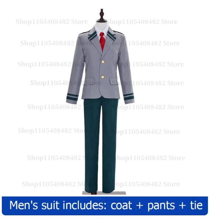 Academia Anime  Midoriya Izuku Cosplay Costume Todoroki Shoto School Uniform Set Wig Suit Unisex Halloween Role Play
