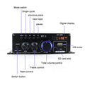 AK380/370/350 800W 12V HiFi Power Amplifier Home Karaoke Car Audio Power Amplifier Stereo BASS Speaker Class D Home Sound Amp