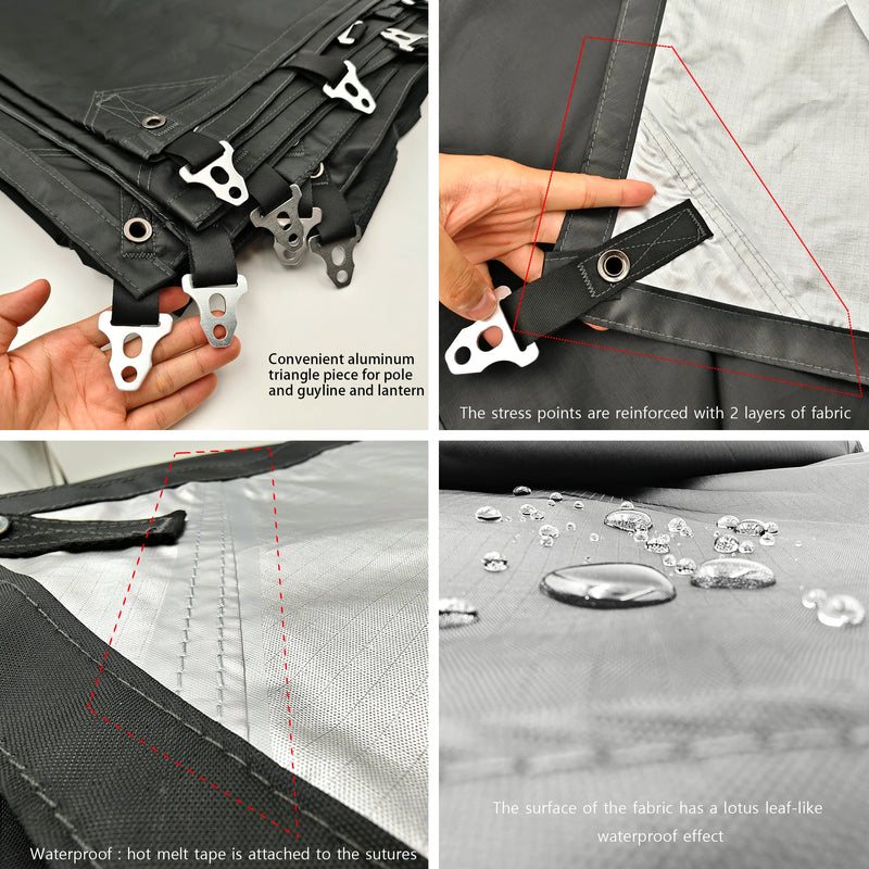 4x6 Large Tarps Heavy Duty Waterproof 4x5 Awning Sunshade | SAMAG