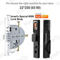 Tuya App Security Lock, Waterproof Smart Door Locks with 3D Face & Palm Recognition Camera Video, Smart Lock Suitable for Israel