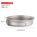 Camping Titanium Fry Pot 350ml 500ml Ultralight Cooking Pan Small Folding Handle