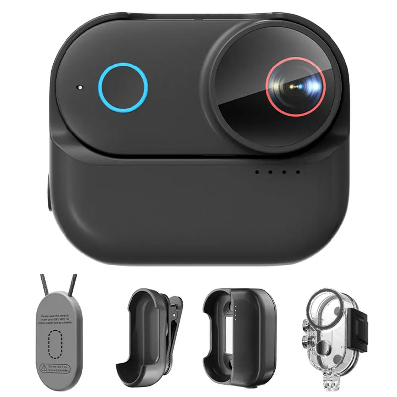ANSVICAM 4K Mini Thumb Camera WiFi 6-Axis EIS Action Camera with Charging Dock Long Battery Life POV Motorcycle Vlog Cameras