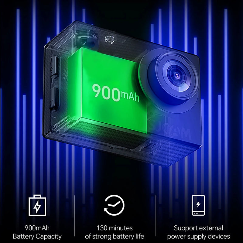 SJCAM SJ4000 Kids Action Camera,WIFI AIR Dual Screen 4K Cam,Square Box Action Camera,Supports 30M Waterproof Case,Latest Version