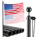 VEVOR 16/20/25/30ft Flag Pole for Outside House In Ground Thick Aluminum Flagpole Kit with 3x5American Flag for Yard Residential