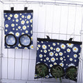 2/3 Holes Hanging Hay Bag with hooks for Bunny Guinea Pigs Small Animal Feeder Rabbit Food Dispensers Bag Pet Feeding Bag