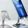 Fashion Universal Foldable Desk Phone Holder Mount Stand For iPhone 12-17 Mobile Phone Holder Tablet Desktop Metal Holder
