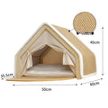 Warmth Enclosed Wooden  Scratching Board Large Villa Style  House for All Seasons Indoor Pet Shelter  Tent Dog Bed