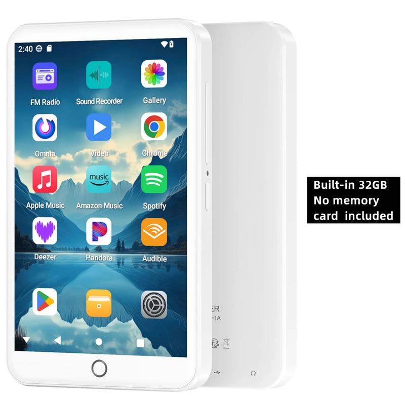 Android 13 MP3 MP4 Players 32GB/96GB with Bluetooth and WiFi,   with 4" Touchscreen and Speaker