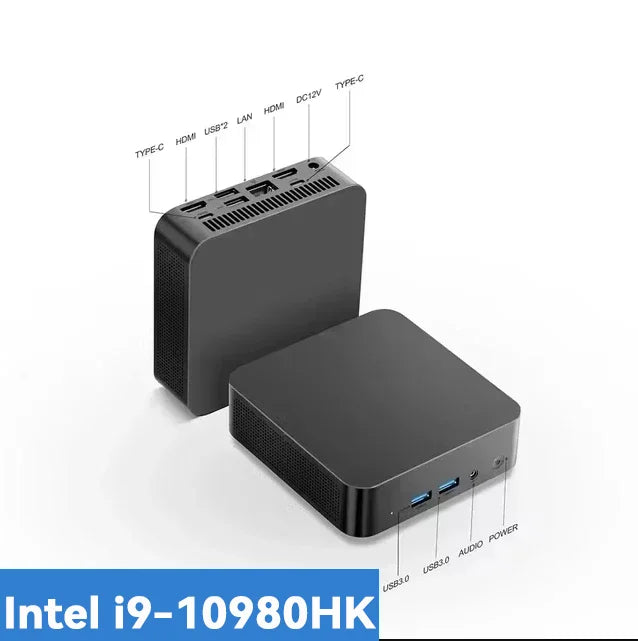 Mini PC Windows 11 Intel Core I9 10980HK 16GB RAM 1TB SSD Windows 11 WiFi 6 BT5.2 4K HD Factor Desktop for Home Office Business