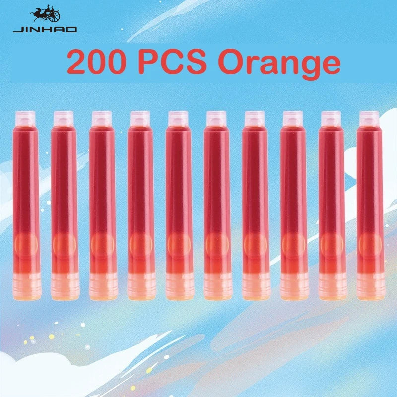 500/12 PCS JINHAO 12 Colors 3.4mm Non carbon Fountain Pen Ink Universal Sac Cartridges Refills School Office Supplies Stationery