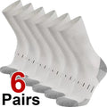 6 Pairs Men High Tube Round Neck Work Socks Moisture | SAMAG
