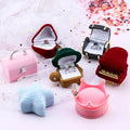 One Piece Velvet Jewelry Box Gift Box Container Wedding Ring Box Ring Case Earrings Holder For Jewelry Display & Gift Package